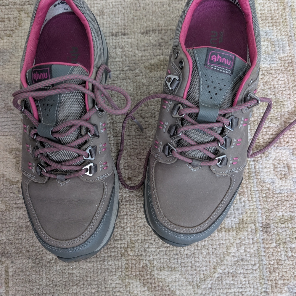 Ahnu Women's Athletic Shoes in Gray and Pink